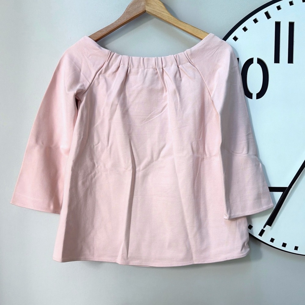 Tuckernuck Miranda‎ Shirt Pink Off Shoulder Bell Sleeve Top Dressy Blouse XS